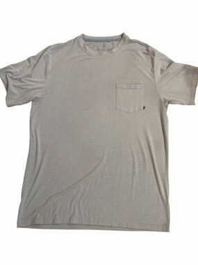 Freefly Men’s T-shirt bamboo flex pocket T EUC Heather Aspen Gray large UPF50+